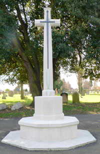 War memorial to the dead buried in the Cemetery, Bury St Edmunds