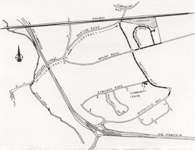 Orttewell Road at Bury St Edmunds