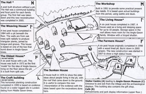 Plan of the reconstructed village at West Stow.